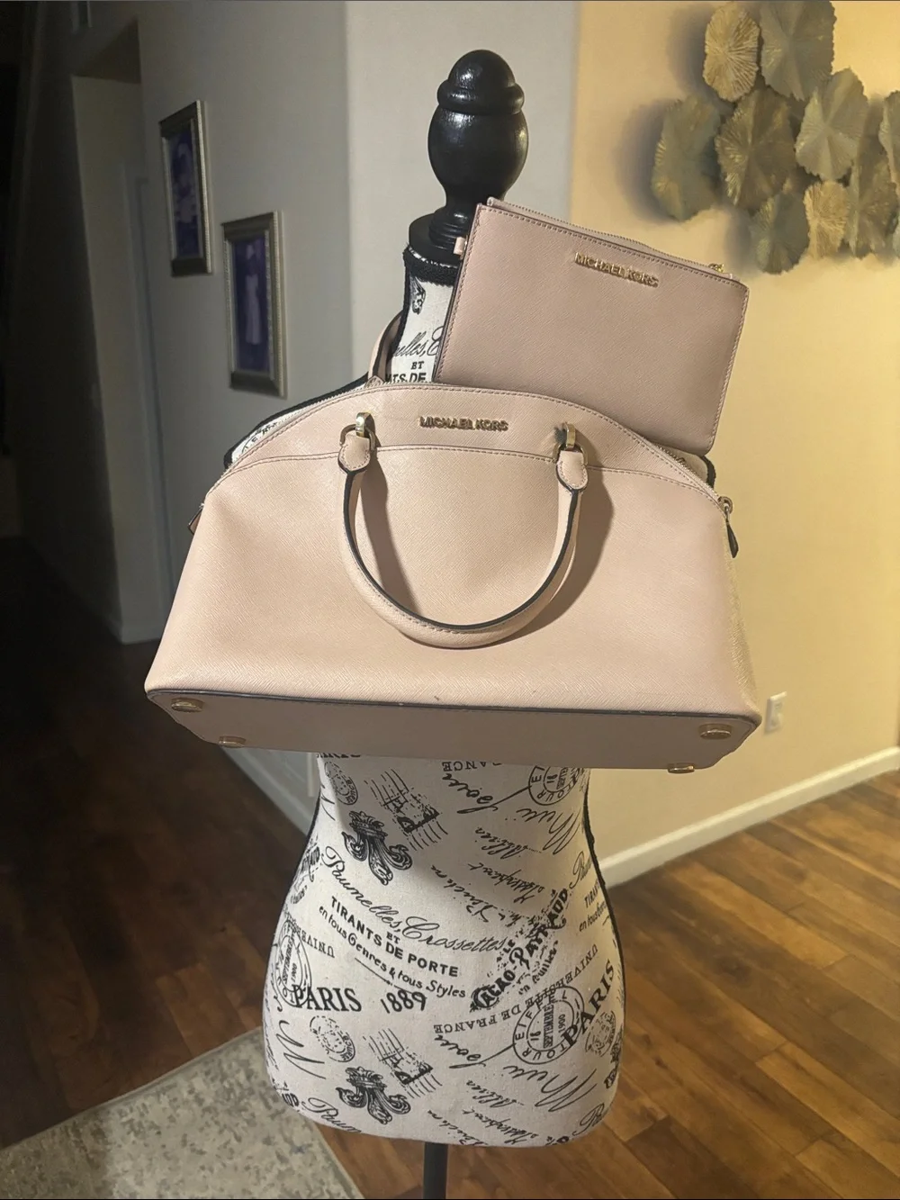 Michael Kors Blush Pink Saffiano Leather Satchel with Matching Wallet